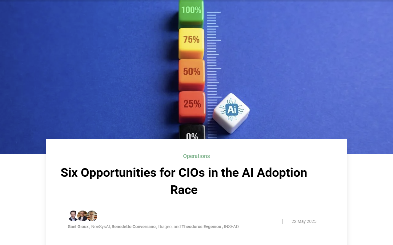 Six Opportunities for CIOs in the AI Adoption Race